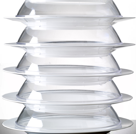 Clear PC Plate Stacking Ring 22cm